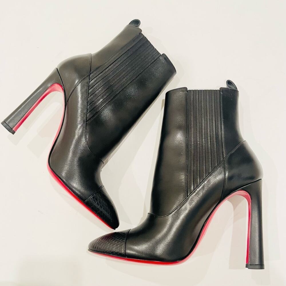 Christian Louboutin Me in the 90's Calf High Black Leather Boots EU40 - Picture 3 of 11